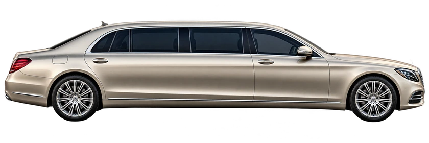 Champagne luxury limousine concept